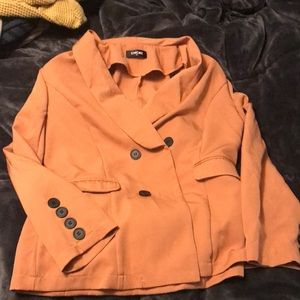 This is a dark tan/light brown blazer from chicme says xl but fits like a m/l